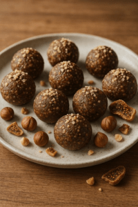 boules énergétiques à la figue, noisette et cbd