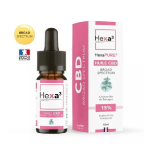 Huile CBD 15% Broad Spectrum 10ml - Hexa3