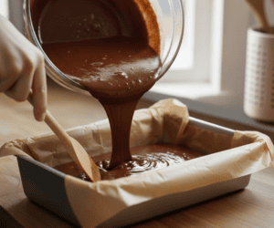 verser la pate dans un moule 