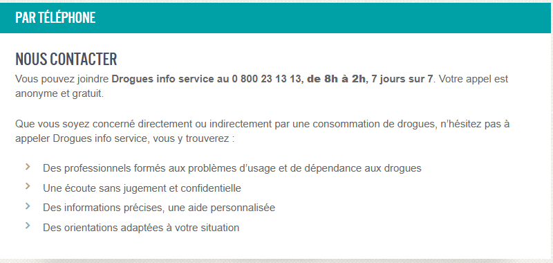 drogue info service contact