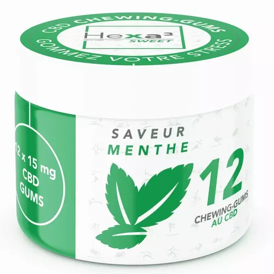 Chewing-Gums CBD Menthe 15mgx12