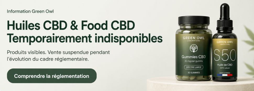 Huile, Capsules, Alimentaire CBD - réglementation