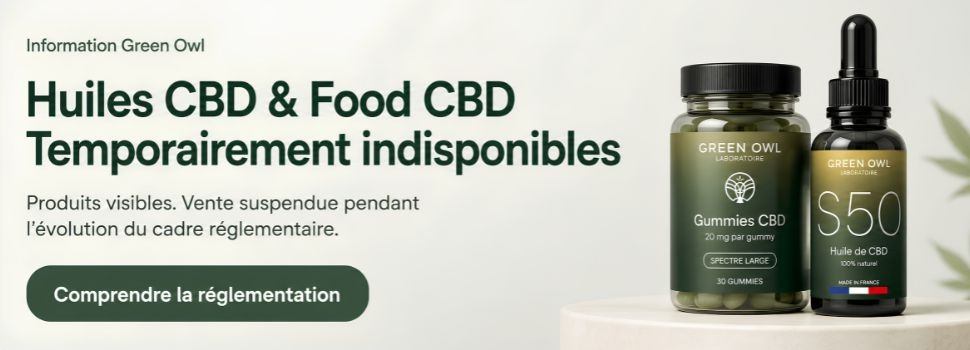Huile, Capsules, Alimentaire CBD - réglementation