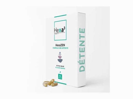 HexaZEN 60 capsules CBD Détente - 1800mg - Hexa3