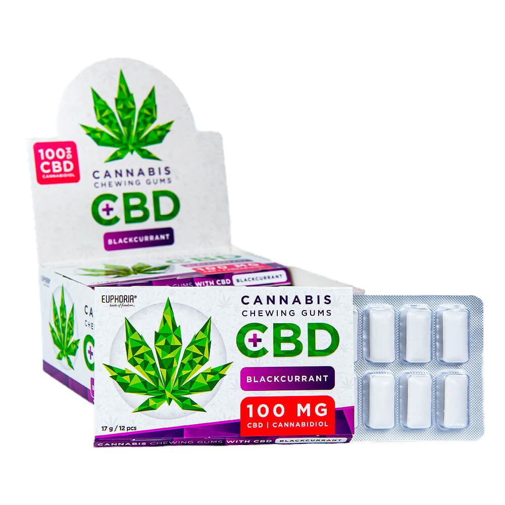 Chewing-gum CBD 100mg Cassis