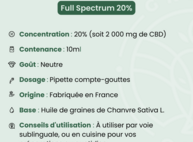 Huile CBD 20% Full Spectrum Green Owl