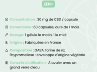Capsule CBD ZEN + formule Détente