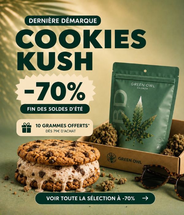 Soldes d'été CBD GreenOwl — jusqu'à -60% sur les fleurs et résines