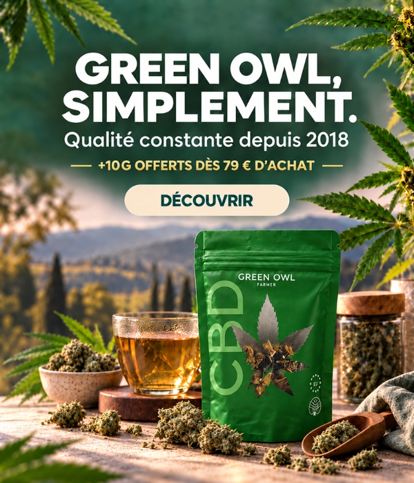 Soldes d'été CBD GreenOwl — jusqu'à -60% sur les fleurs et résines